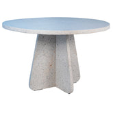 Jenson Off White Terrazzo with Sealed Finish Outdoor Dining Table